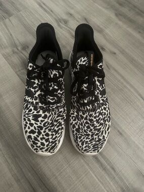 adidas Black & White Animal Print Running Shoes